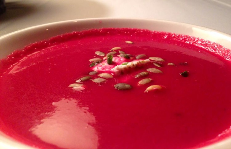 Beet and Barley Soup