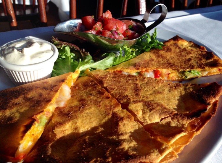 Cilantro Shrimp Quesadilla! Jalapeno Cheddar Tortilla