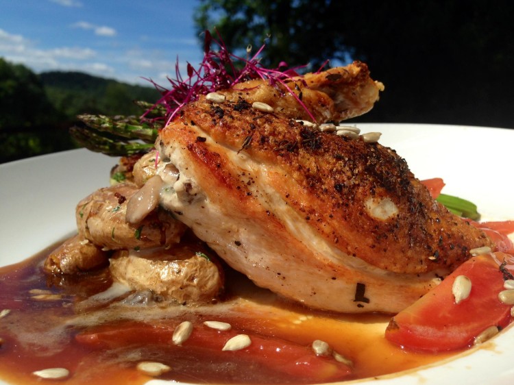 Fresh Mushroom & Housemade Mozzarella Stuffed Chicken Breast