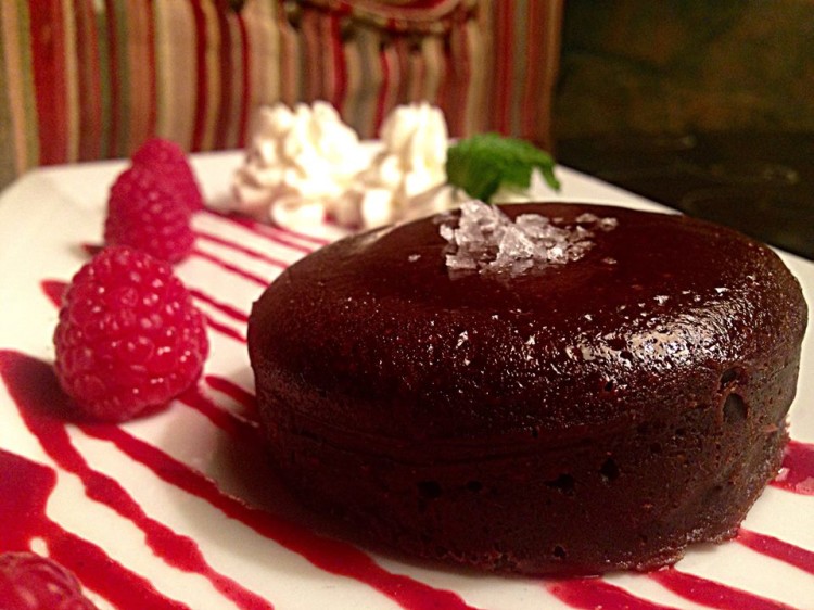 Dark Chocolate Sea Salt Molten Cake