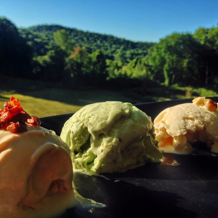 Maple Bacon, Roasted Sweet Corn & Basil Ice Cream