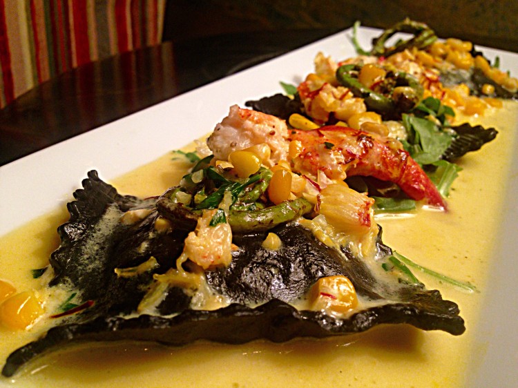 Squid Ink Lobster Ravioli