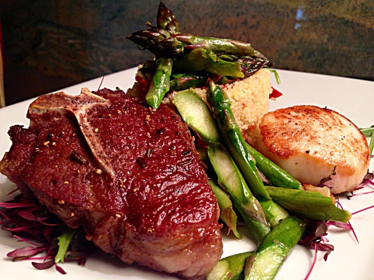 Veal Chop & Scallop Appetizer