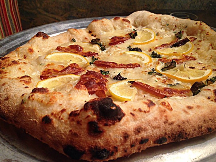 Wood Fired Brick Oven Lemon Pizza