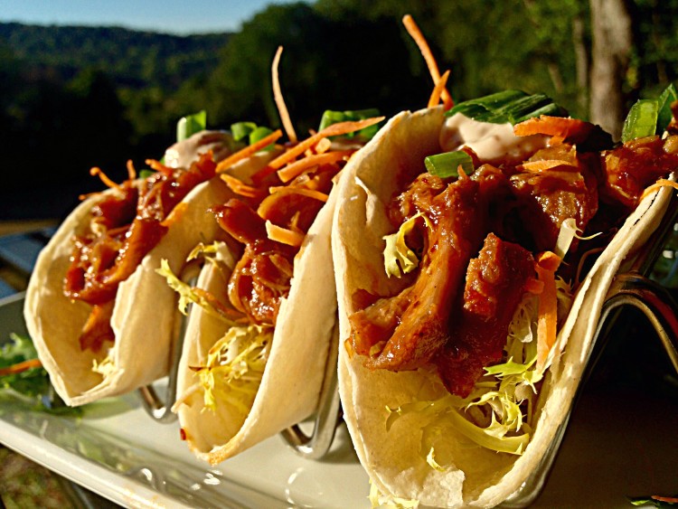 Cranberry-Apple & Chipotle Duck Tacos